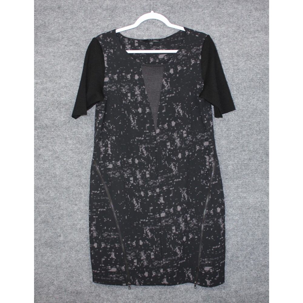 Elie Tahari Dress Women's Large Asymmetrical Zip Mesh‎ Insert Industrial Shift